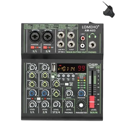 Immagine prodotto di Mixer audio, portatile, connessione Bluetooth, spina UE