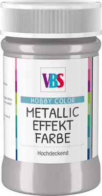 Produktbild von VBS Metallic Effektfarbe, 100ml Silber