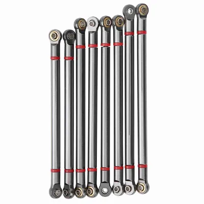 Immagine prodotto di barra di collegamento in lega di alluminio 8pcs per SCX10 1/10 313 mm passo auto RC Crawler (colore titanio)