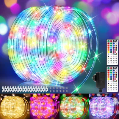 40 m LED-Lichterkette, 400 LEDs, warmweiß & bunt, 25 Farben