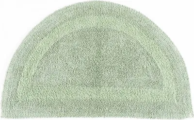 Produktbild von HOMESCAPES Halbrunde Badematte salbeigrün 50x80 cm aus 100% Baumwolle