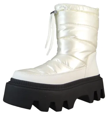 Produktbild von Buffalo Damen Elegante Stiefel Flora Puffer Vegan 1622360 Weiß