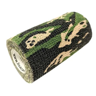 Produktbild von LisaCare kohäsive Bandage - Camouflage Grün - 10cm x 4,5m
