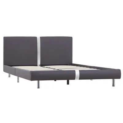 Produktbild von vidaXL Bettgestell Grau Kunstleder 140 x 200 cm