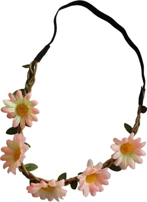 Produktbild von Modisches hellrosa BL-19470 Stirnband mit Blumen KP19470