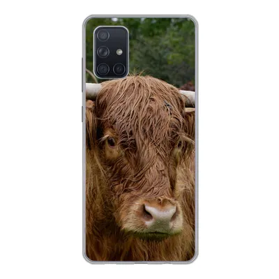 Produktbild von MuchoWow® Handyhülle Schutzhülle Hülle für Samsung Galaxy A51 5G Schottische Highlander - Tiere - Gras Silikon Softcase Handy Hülle - Abbildung