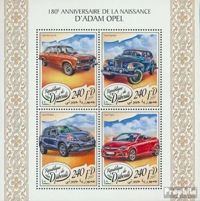 Produktbild von Briefmarken Dschibuti 2017 Mi 1756-1759 Kleinbogen (kompl. Ausg.) postfrisch AdamOpel