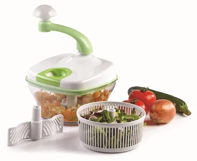 Produktbild von Ghidini Cipriano Multifunktionsmixer 2582 Zerkleinerer Schneebesen Salatschleuderer 1800 ml