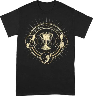 Image de Harry Potter - T-shirt "Triwizard" pour homme/femme unie BI192 (M) (Noir/Or)