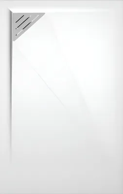 Produktbild von Mineralguss-Duschwanne extra flach TRINITY in WEIß 80x200 cm  Ablaufschutz in Chrom