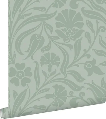 Zdjęcie produktu dla ESTAhome Tapeta kwiaty popielatej miętowej zieleni 50 x 900 cm