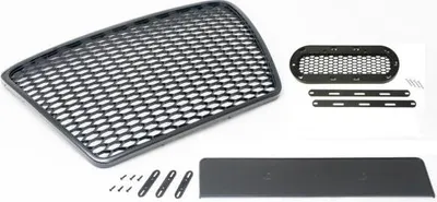 Produktbild von Sportgrill Frontgrill Kühlergrill Wabengrill Passend für Audi A6 4F Facelift Grill Schwarz Glanz mit Emblemhalter