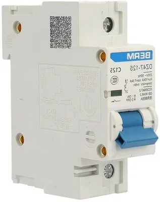 Image de Prise électrique 230 V, 1 pôle, 125 A pour Dz47 125 Berm - avec protection contre les surcharges - pour 80, 100 et 125 ampères