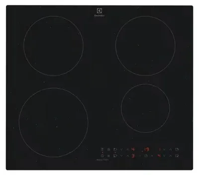 Obrázek produktu pro Electrolux EIT60433CT, Černá, Vestavěné, 60 cm, Indukční varná deska se zónami, Sklokeramický, 4 zóna/zón