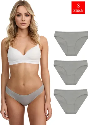 Produktbild von Tazzio Damen Slip 3er-Pack F941 (Anthrazit, XL)