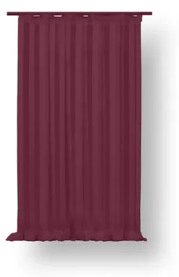 Produktbild von Vorhang Kräuselband rot 140x145 cm Streifen Voile halb transparent Gardine