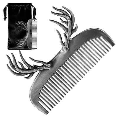 Produktbild von Ein Hirschgeweih-Haarkamm und ein Bartkamm – ein einzigartiges Geschenk