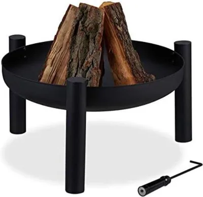 Produktbild von Famanu Feuerschale Gartenofen - 60 x 66 x 35,5 cm - Schwarz