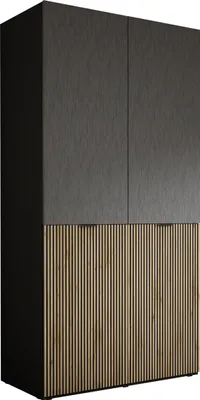 Immagine prodotto di Armadio, nero grafite / rovere Wotan, 100 x 200 x 51 cm