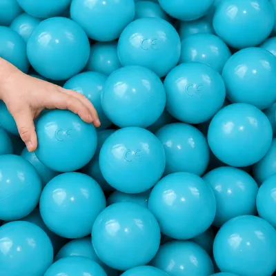 Produktbild von 50 Bälle für Bällebad 5,5cm Babybälle Plastikbälle Baby Spielbälle Türkis