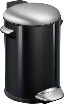 Produktbild von EKO - Belle Deluxe Treteimer 20 Liter - Steel Plastic  - Schwarz, Matt Edelstahl