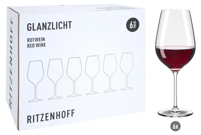 Produktbild von Ritzenhoff Glanzlicht Aspergo Rotweinglas Set 6-tlg. 609 ml Kristallglas