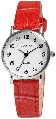 Produktbild von Clasixx Damenuhr mit Kunstlederionsarmband