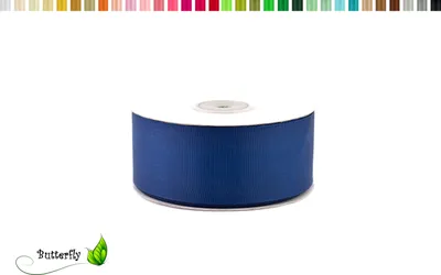 Produktbild von 25m Rolle Ripsband 38mm, Farbauswahl:dunkelblau / navy 370
