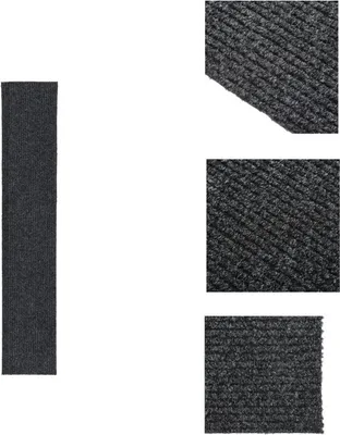 Image de vidaXL Tapis de propreté Anthracite 100x500 cm - Tapis