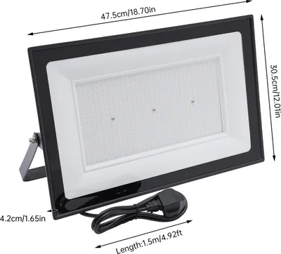 Obrázek produktu pro 400W LED reflektor se stojanem 1,5m kabel Venkovní reflektor 32000LM Super jasný 6500K IP66 venkovní světlo pro dvůr zahradu garáže sportoviště