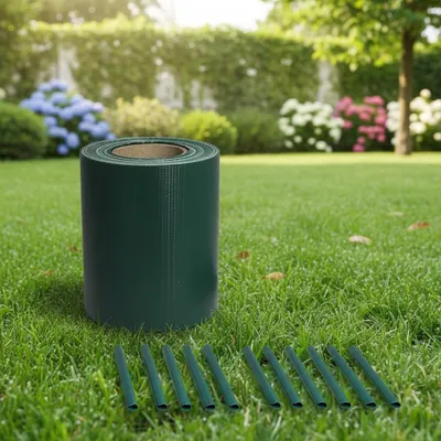 Produktbild von Sichtschutzfolie Doppelstabmatten Zaunfolie blickdicht PVC Windschutz 65M