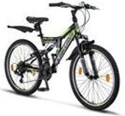 Produktbild von Chillaxx Bike Falcon Premium Mountainbike in 24 und 26 Zoll - Fahrrad für Jungen, Mädchen, Damen und Herren - Scheibenbremse- 21 Gang-Schaltung - Vollfederung
