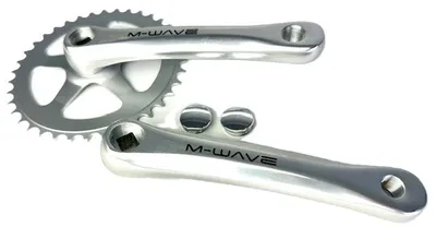 Imagen del producto de Conjunto de plato y cadena M-WAVE, monoplato, para eje cuadrado JIS, con 38 dientes