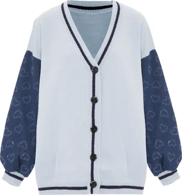 Image de SANIKA Cardigan femme - bleu clair marine, M