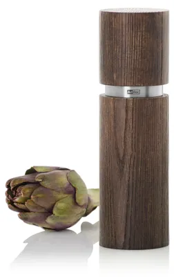 Produktbild von AdHoc MP28 Salzmühle oder Pfeffermühle Textura 20 cm, Edelstahl | Eschenholz braun