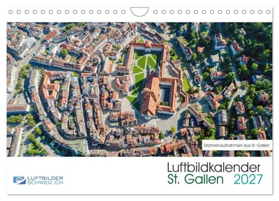 Produktbild von Luftbildkalender St. Gallen 2027 (Wandkalender 2027 DIN A4 quer), CALVENDO Monatskalender