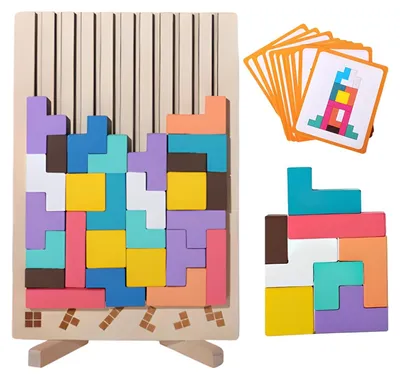 Produktbild von Holz Tetris Puzzle Lernspielzeug für Kinder