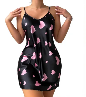 Imagen del producto de Camisón de mujer con cuello en V y tirantes ajustables