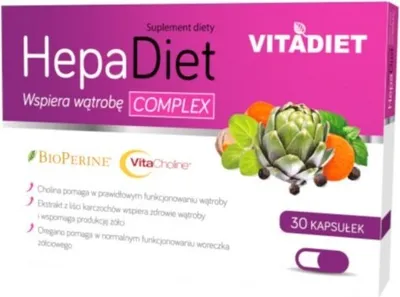 Produktbild von Vitadiet HepaDiet 30 Kapseln Leberunterstützung