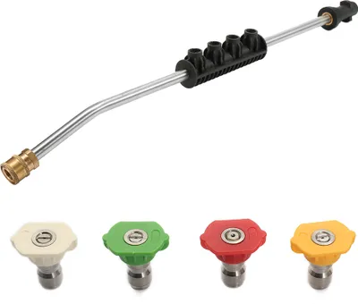 Produktbild von Hochdruck-Autowaschstrahllanze für Karcher K-Serie mit 4 Düsenspitzen Verstellbarer Winkelsprüher Gebogene Stangenwaschanlage