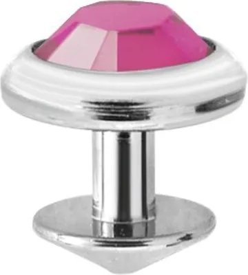 Produktbild von karisma Micro Dermal Skin Diver Titan G23 Kristal Stein 3mm Farbe RO (Rosa)