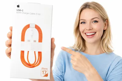 Zdjęcie produktu dla Kabel Apple USB-C -USB-C 60W 1 m Oplot Pomarańczowy