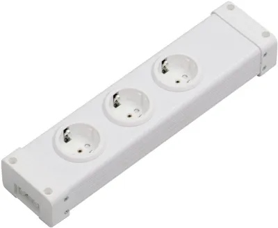Produktbild von EHMANN 0107x0031 Modulsteckdosenleiste, 3fach Steckdosen-Modul ohne Schalter, mi