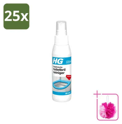 Produktbild von 25 x HG Hygiënische Toiletbrilreiniger - Sneldrogend - 90 ml - Sparpackung - 25 Stücke