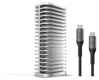 Produktbild von TerraMaster D1 SSD Pro, SSD-Gehäuse, M.2, PCI Express 4.0, 80 Gbit/s, USB Anschluss, Aluminium