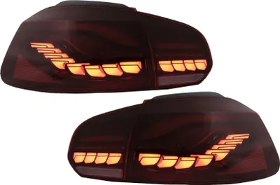 Produktbild von Rückleuchten Voll LED für VW Golf 6 VI 08-13 Red Smoke Sequential Dynamic LHD RHD