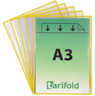Produktbild von Klarsichttafel standard A3 5 gelb Stück
