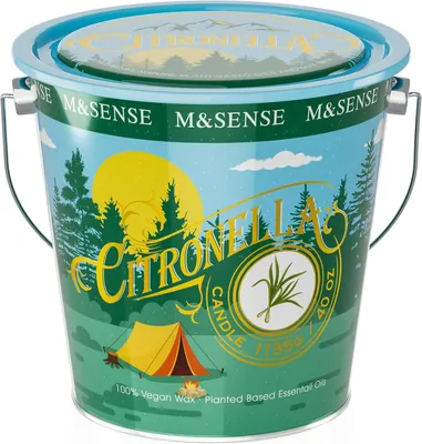 Image de Bougies à la citronnelle pour l'extérieur, durée de combustion de 220 heures, huile de citronnelle naturelle, bougie en soja pour terrasse, camping, 1134 g, grandes bougies d'été