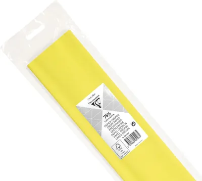 Produktbild von Clairefontaine 10x Krepppapier 1 Blatt 2,50x0,50m Strohgelb 95114C