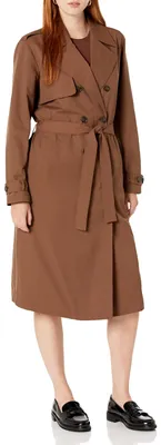 Produktbild von The Drop Damen Noa Trenchcoat, Kaffeebohnen, XL